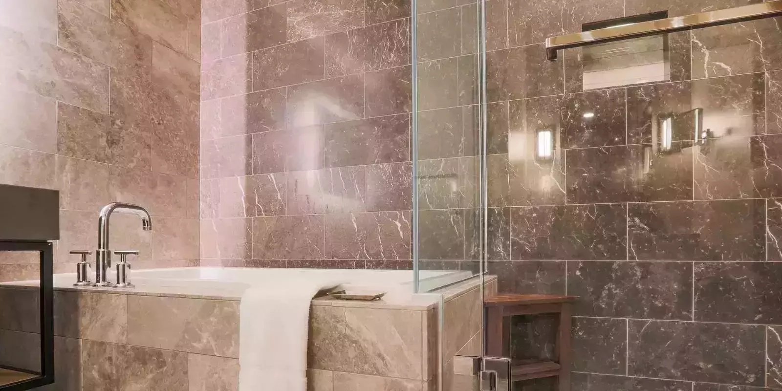 marble tiles in bathroom