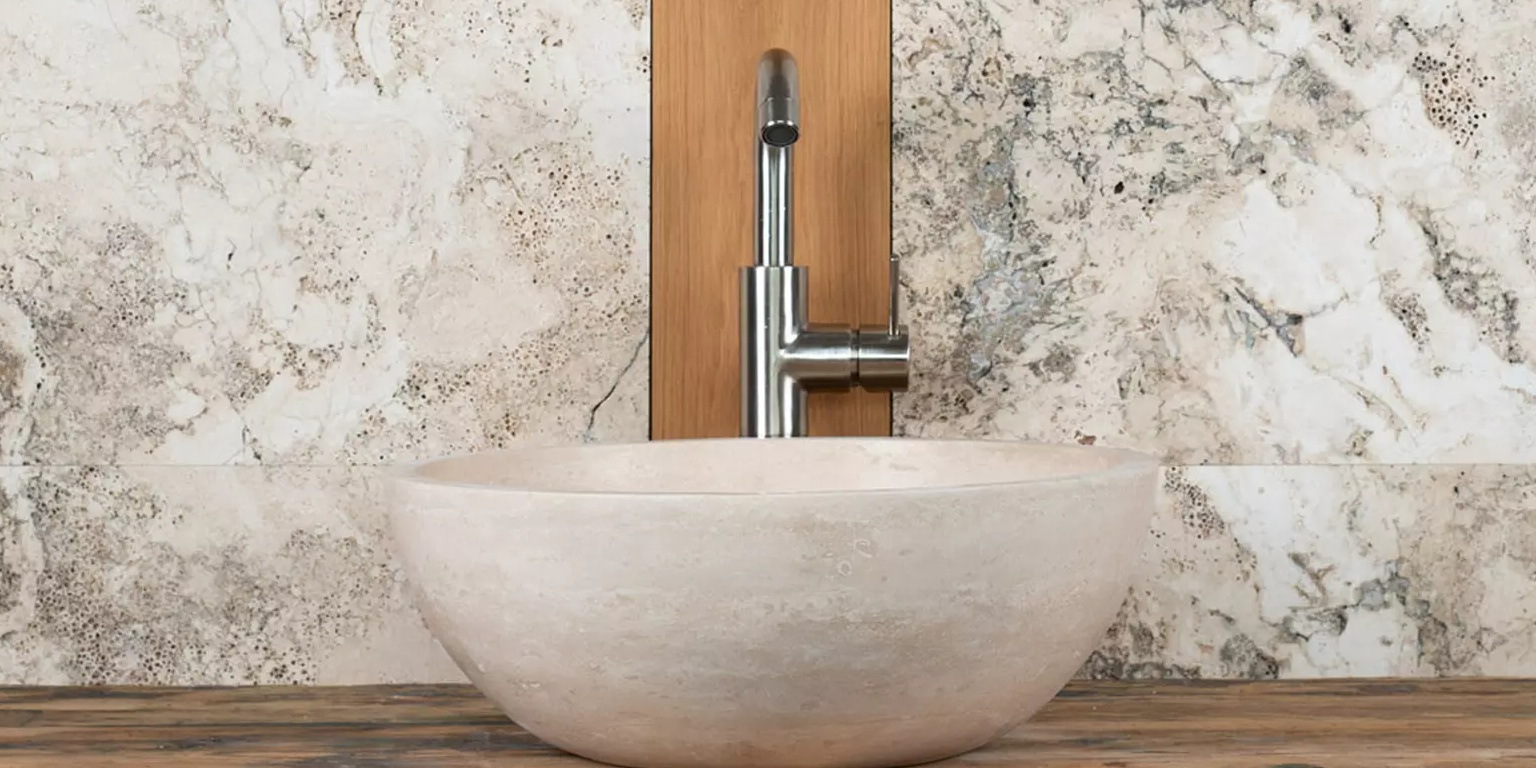 travertine sink