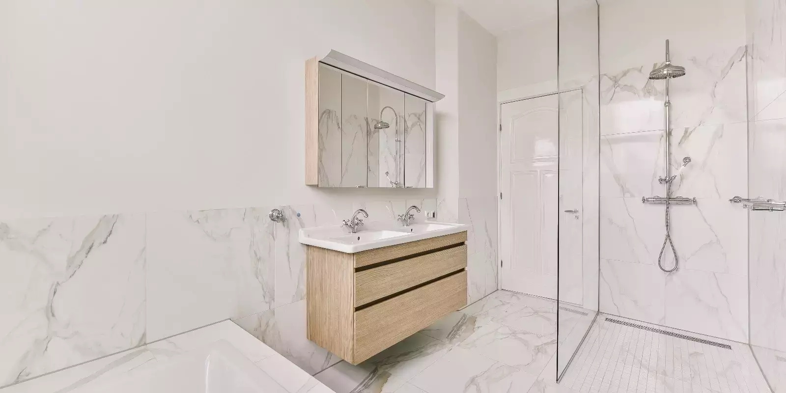 bathroom white marble
